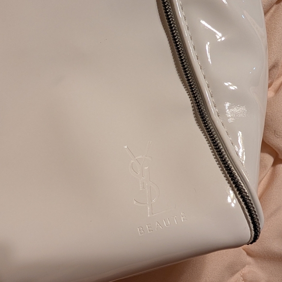 YSL Beaute White Shiny Cosmetic Bag - Picture 2 of 6